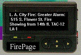 FirePage pager with message